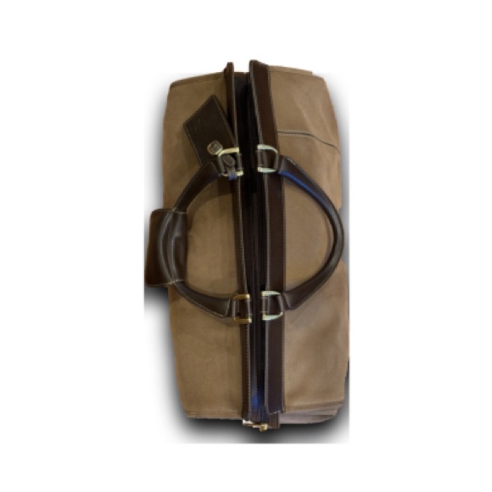 DVF Diane Von Furstenberg Garment Weekender CarryOn Leather Travel Bag w Gold HW - Picture 4 of 16